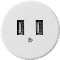 Presa USB basico A 2400mA bianco