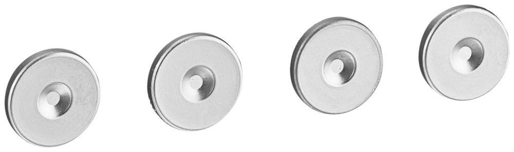 Kit de bouchons de fermeture Soliroc, chromé, 4 unités