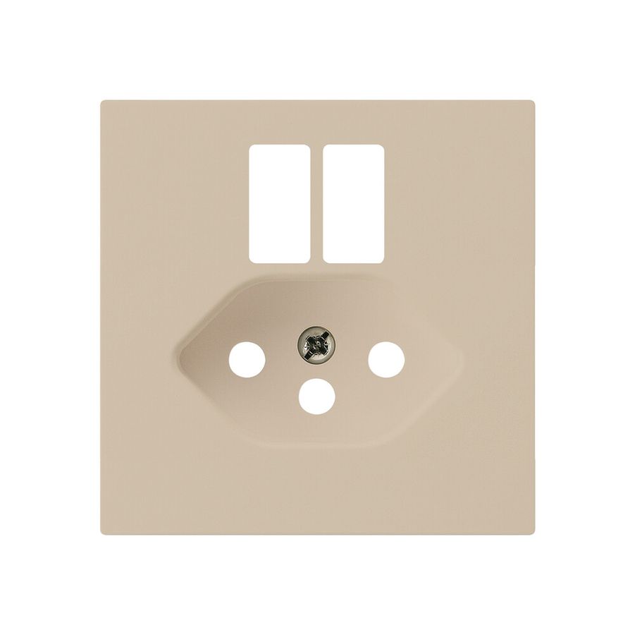 Placca frontale kallysto per presa 2×USB & T13 beige