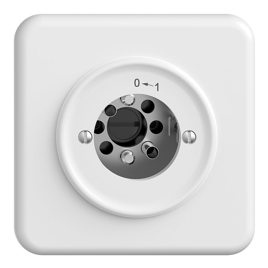 Contatto rotativo INC 0<-1/2P STANDARDdue bianco per serrat. senza cil.