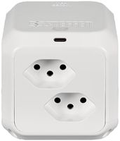 Presa multipla Steffen CUBE 8×T13 1×USB-C 1.5m bianco