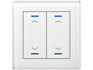 Pulsante KNX RGBW INC MDT BE-GTL20W.A1 2t/4a vetro bianco "persiana"