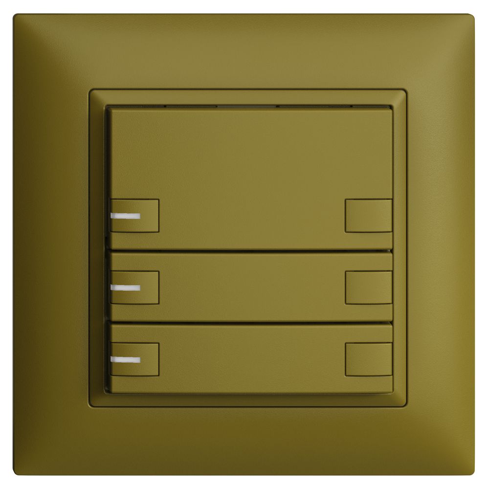 UP-KNX-Taster RGB EDUE FMI, 250mW, m.RGB-LED, 3×Taste, 2×Tastenb., ov