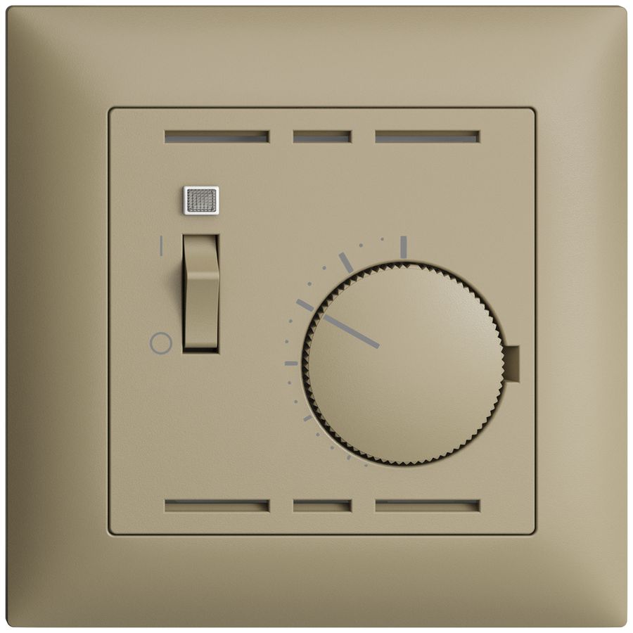 Thermostat d'ambiance ENC EDIZIOdue sand, avec interrupteur