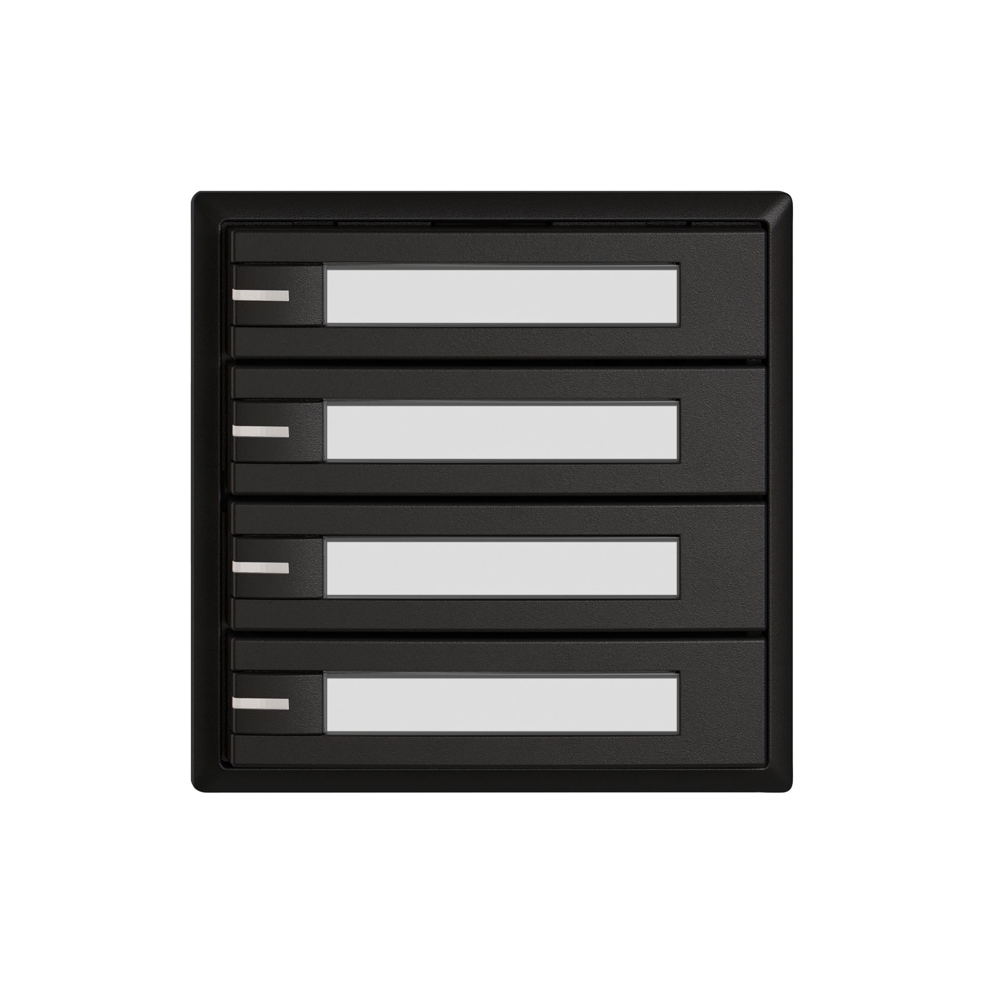 Poussoir universel EDIZIO.liv UNI SNAPFIX® 5…48V a.LED 4× comm.1T étiqu.no