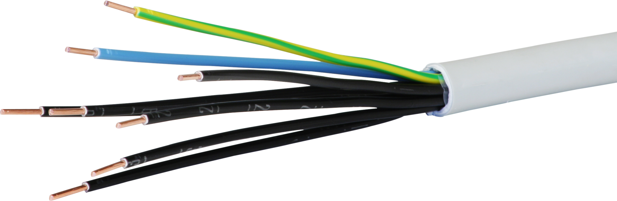 Installationskabel FE0 8×1.5mm² 6LNPE grau Dca