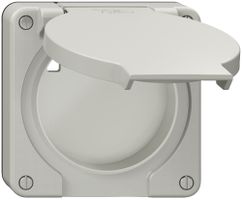 Blinddeckel NEVO, mit schwarzer Dichtung, lichtgrau