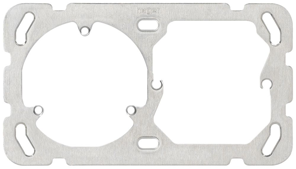 Befestigungsplatte HA Gr.I-I, horizontal, 77×137mm, 3-Punkt+52mm, Aluminium