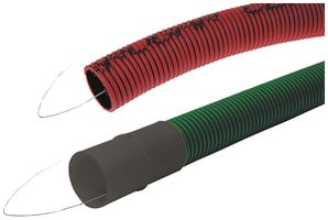 Tubo di protezione cavi PE con filo 125mm rosso