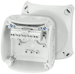 AP-Abzweigdose Hensel KF G mit Klemmen 5×2.5mm² grau