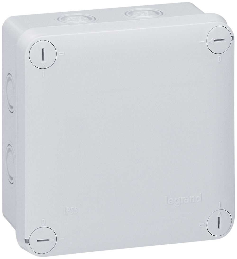 AP-Abzweigdose PLEXO 105×105mm leer grau für M16 und M20