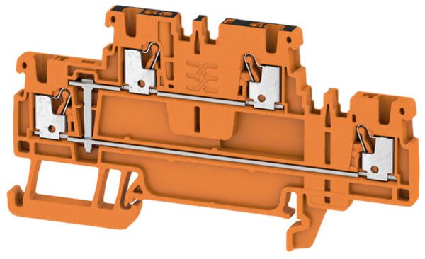 Mehrstock-Reihenklemme Weidmüller A2T PUSH IN 1.5mm² 2 Etagen orange