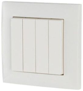 Poussoir RF AP Eaton xComfort 4 fois 85×85×12mm blanc