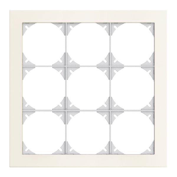 Abdeckrahmen EDIZIOdue prestige 3×3 aluminium weiss
