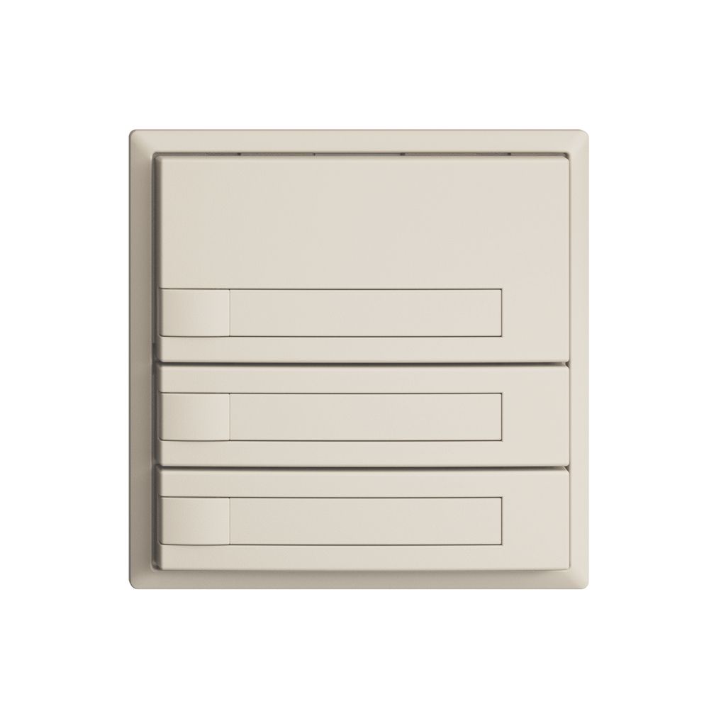 Poussoir KNX RGB EDUE, 250mW, s.LED, a.insert papier, 3×poussoir, 1×touche crema