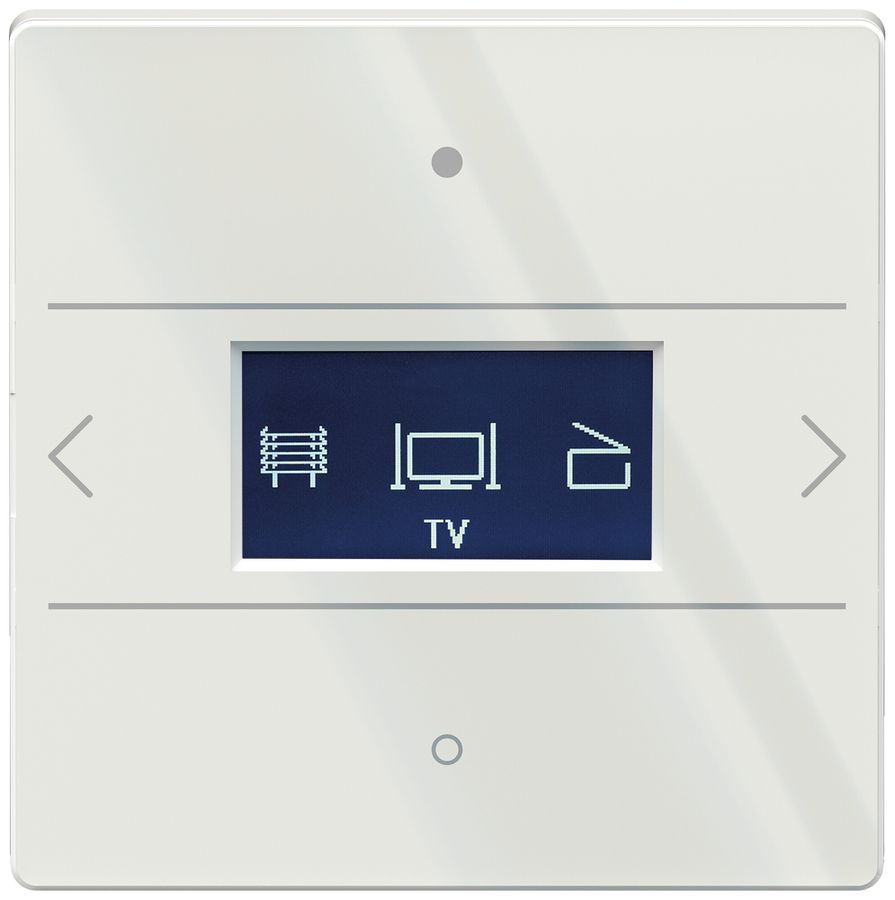 Apparecchio di comando Theben iON 108 KNX G con termostato per ambienti bianco