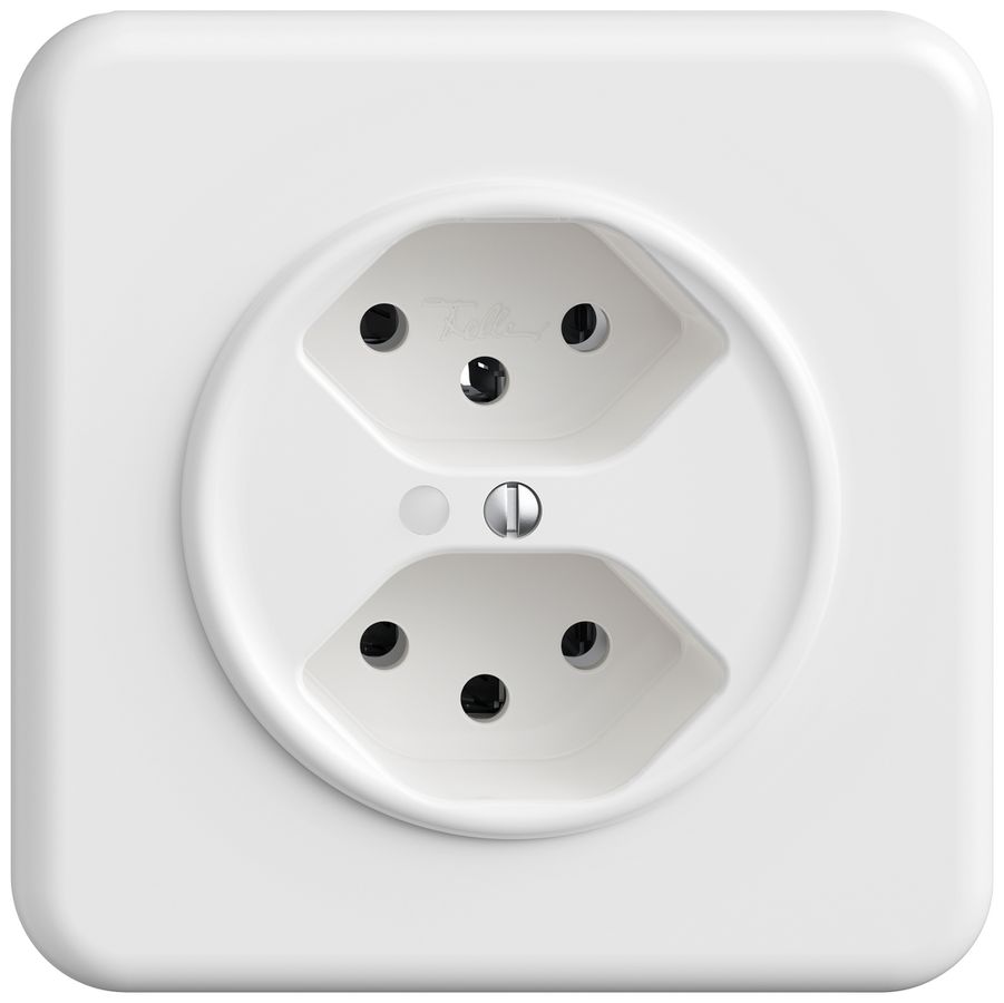 Prise ENC STANDARDdue SNAPFIX® 2×T13 avec LED bc