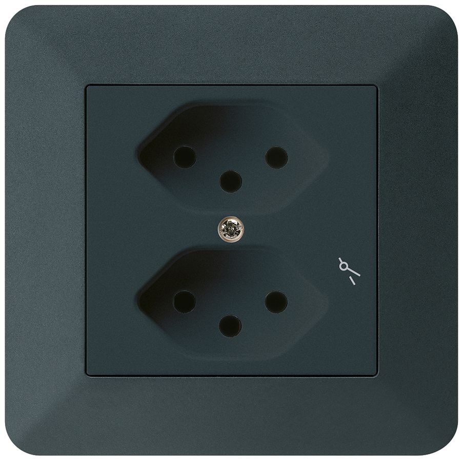 UP-Steckdose kallysto.trend 2×T13/1 schwarz