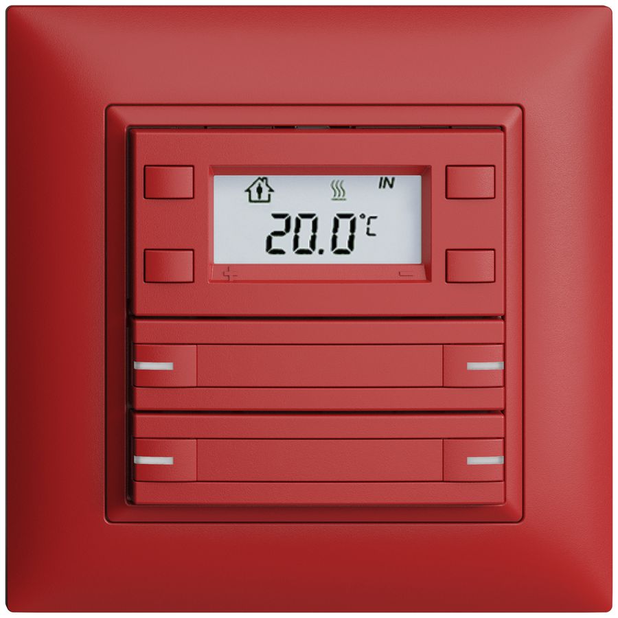 Poussoir RTH ENC KNX 4× EDIZIOdue FMI berry, avec pap.+LED RGB