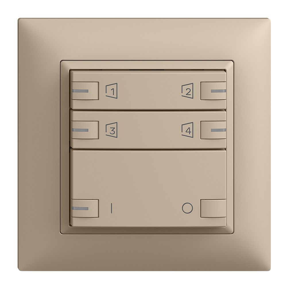 Kit de montage ENC Edue zeptrionAIR, WLAN ON/OFF LED-RGB, 2×touche, 2×comm.sa