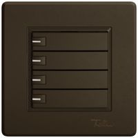 UP-KNX-Taster RGB EDIZIO.liv SNAPFIX® Temperaturfüh.RGB-LED 4×T 1-Tbed.br