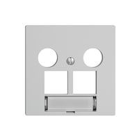 Abdeckset Edue F, f.EASYNET-Multimediadose 5…2000MHz, f.2×RJ45 S-One, hellgrau