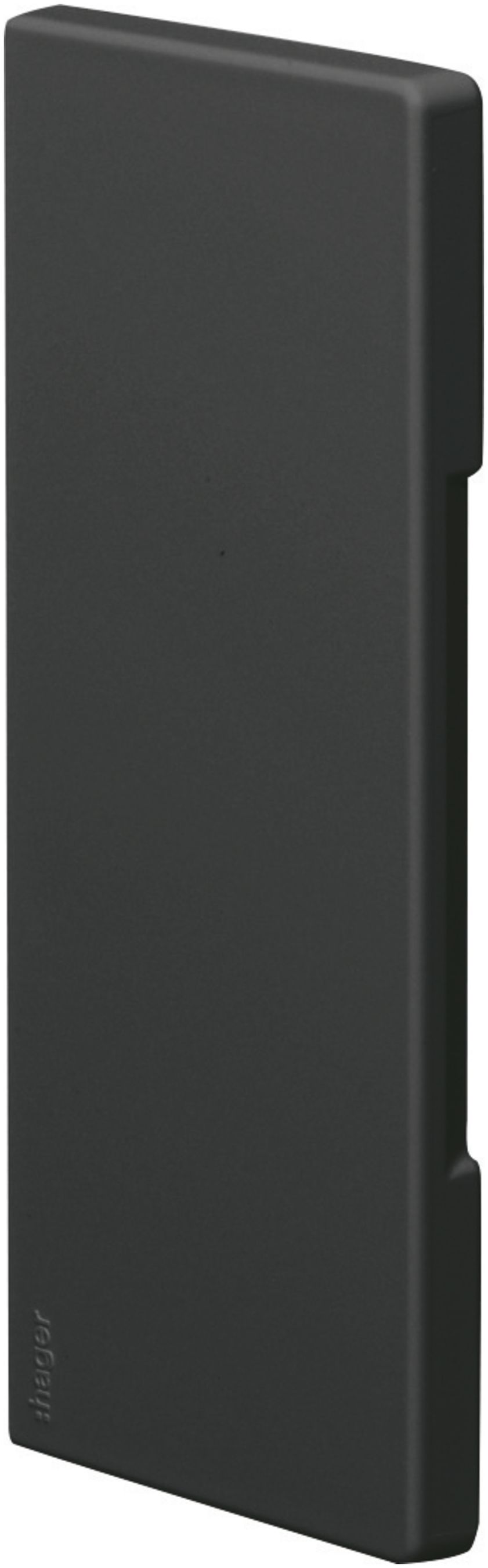 Abschlussplatte Hager BR 65×170mm Oberteil 80mm halogenfrei schwarz