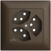 Frontset EDIZIOdue coffee 88×88mm 3×T13/1