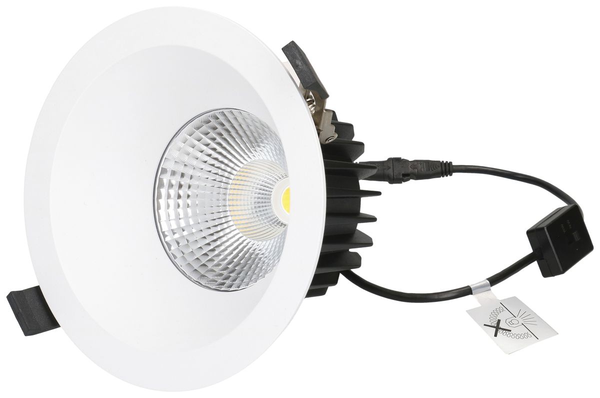 Spot LED INC maxLUCE ATMO 150 18W 1860lm 3000…4000K IP44 Ø150mm blanc