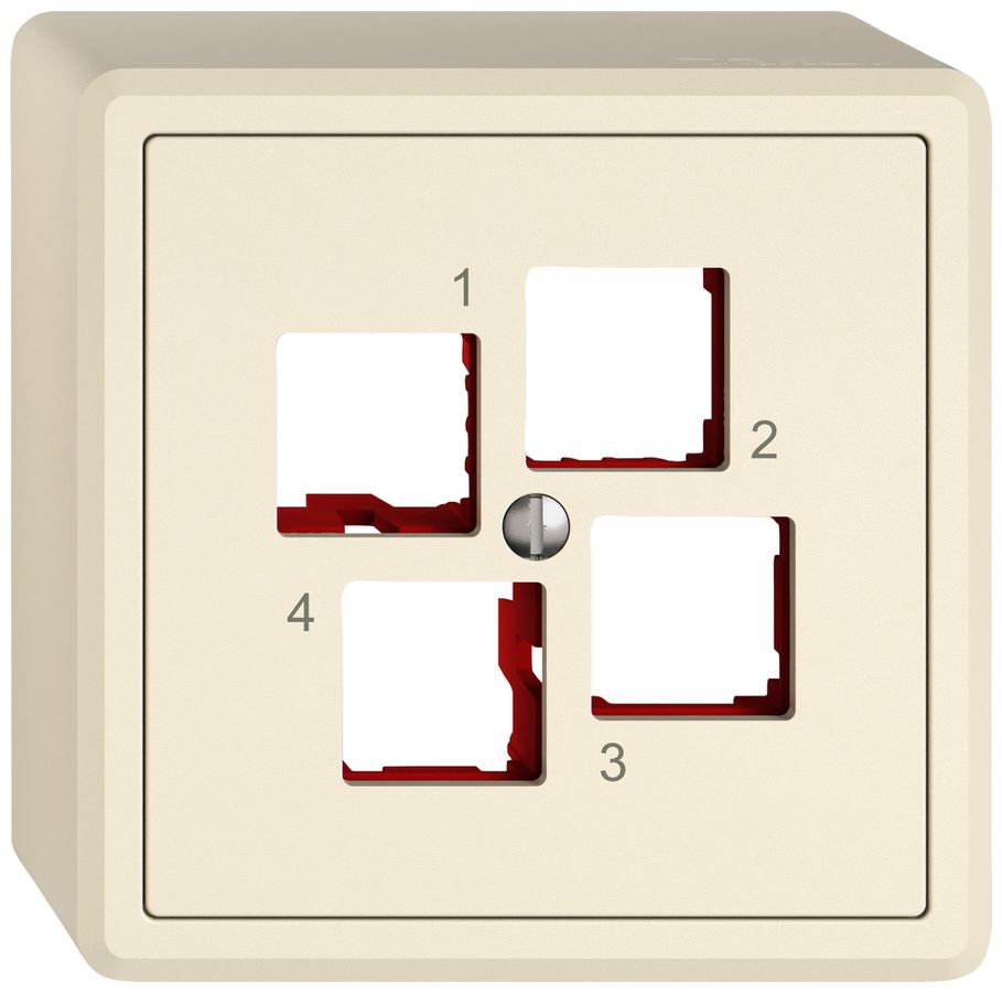 AP-Montageset EDIZIO.liv EASYNET S-One SNAPFIX® gerade 4×RJ45 cr