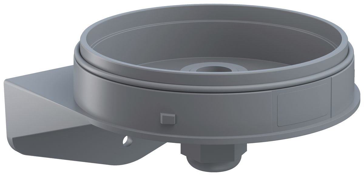 Winkel WERMA Maxi, für Signalsäule, Kabelverschraubung, grau