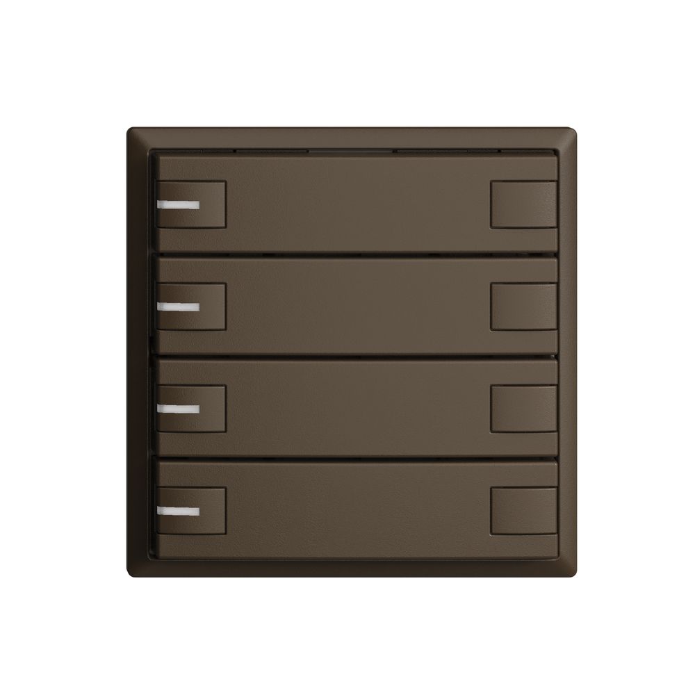 Poussoir univ. ENC 4×2t EDIZIOdue coffee, avec LED