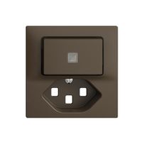 Frontset 60×60mm EDIZIOdue coffee T23 mit Linse für Kleinkombi