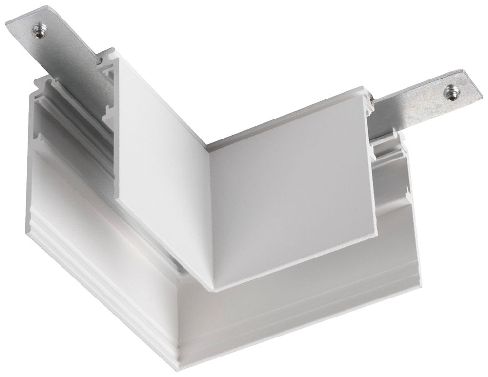 L-Verbinder SLV 48V TRACK Aluminium 71×71×47mm tief links weiss