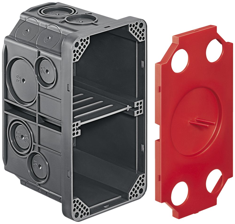 UP-Einlasskasten HSB Vario, für Beton, Leichtbau, 2×1, 130×70×70 mm