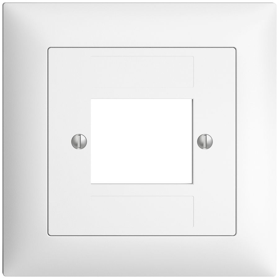 Frontset EDIZIOdue weiss 88×88mm 4×RJ45