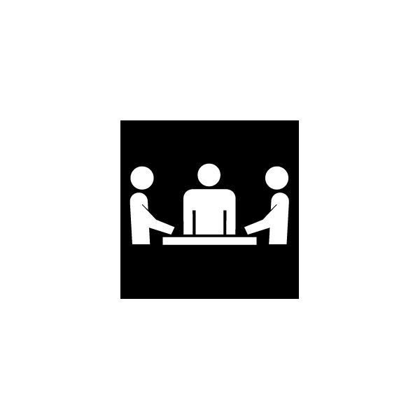 Folie Symbol 'Besprechungsraum EDIZIOdue schwarz 42×42 für Lampe LED