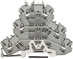 Dreistockklemme WAGO TopJob-S 2.5mm² PE/L/L grau Serie 2002