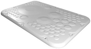 Flanschplatte Rittal AX, mit Membranen, 301×221mm, Kunststoff