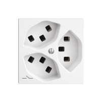 Presa 3×T23 Feller EDIZIOdue F, 1×separato, morsetti a innesto, bianco