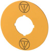 Targhetta per marcatura Eaton M22-XBK-ESS "ARRESTO D'EMERGENZA" Ø60mm giallo