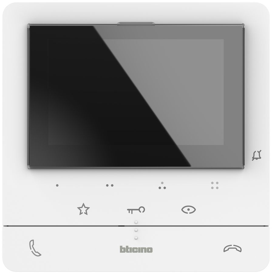 Video-Hausstation Bticino CLASSE 100 V16E, 2-Draht, Induktion, weiss