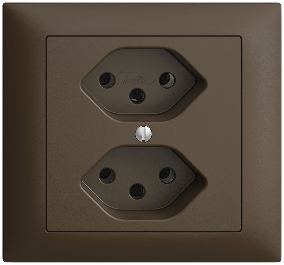 EB-Steckdose EDIZIOdue 2×T13 coffee