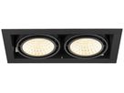 Downlight LED SLV KADUX 2×27W 3150lm 930 30° DALI 370×195mm noir