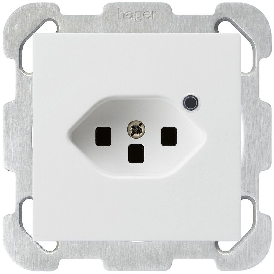 Presa INC Hager kallysto 1×T23 illuminato B bianco ultra