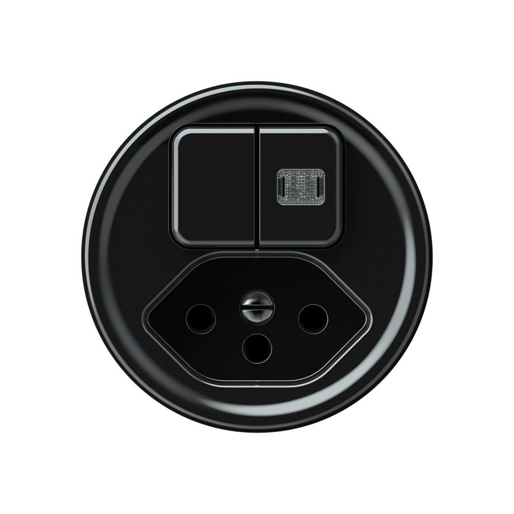 Kit frontale origin combinazione doppio bottone 1×lum.+ T13 shutter 60×60mm ne