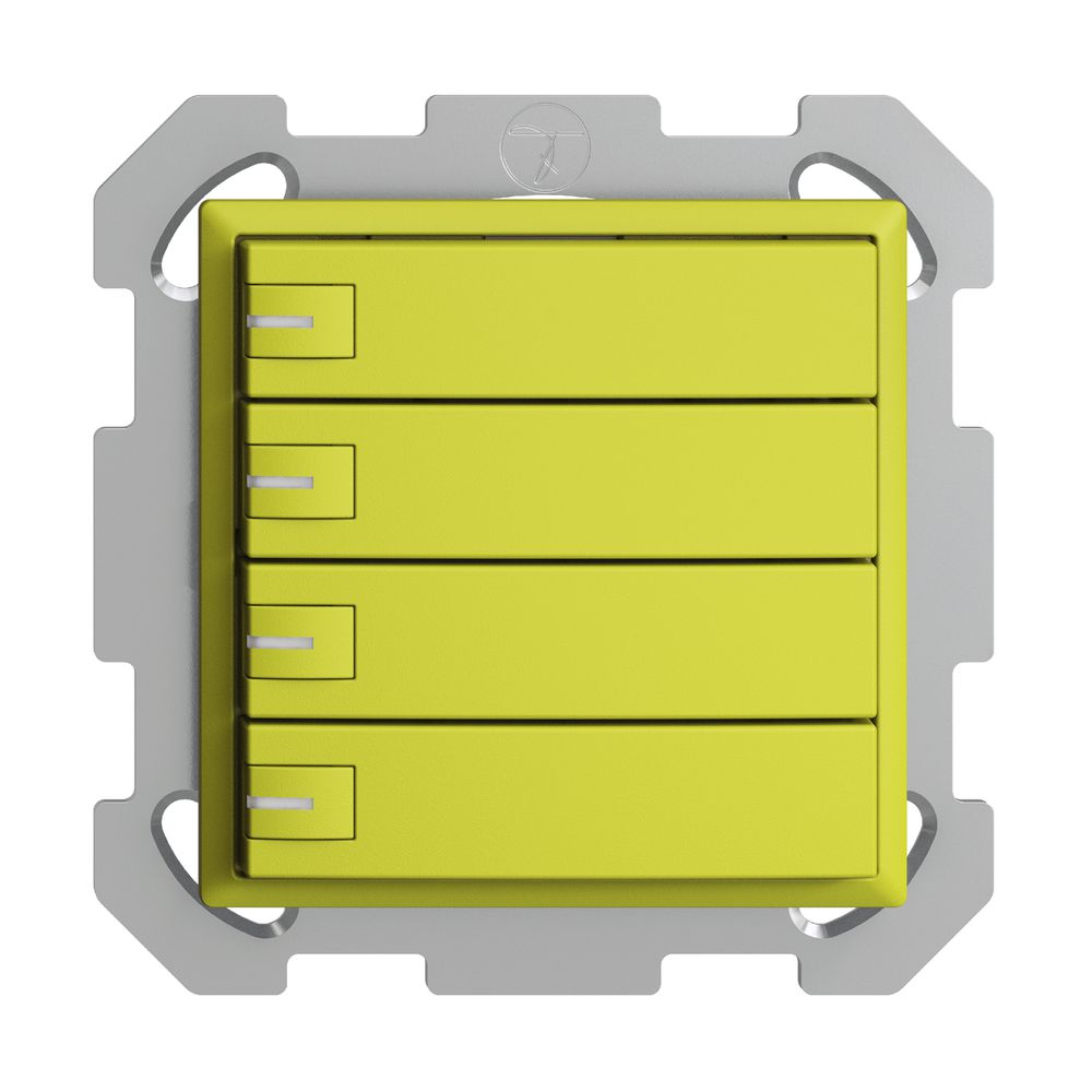 UP-KNX-Taster RGB EDUE, 250mW, m.RGB-LED, 4×Taste, 1×Tastenb., lem