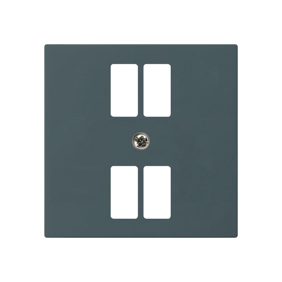 Plaque frontale kallysto pour prise 4×USB anthracite