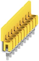 Connessione trasversale 10 morsetti 41A 400V 6.1mm isolato giallo