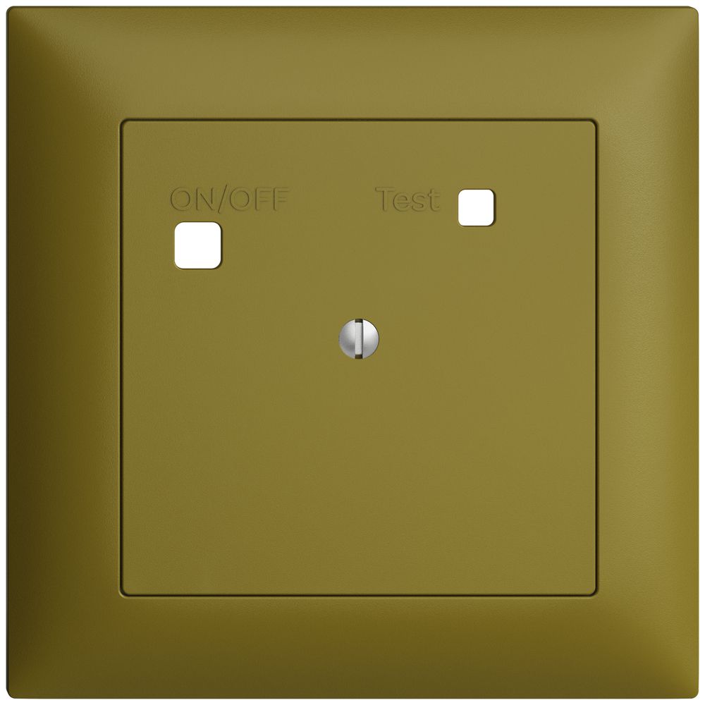 Frontset EDIZIOdue zu FI-Steckdose FMI, blind, olive